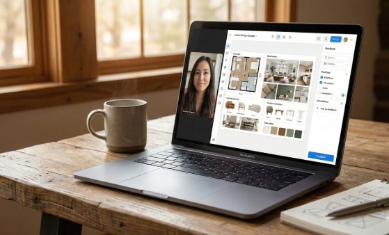 Designer travaillant sur des concepts d'intérieur